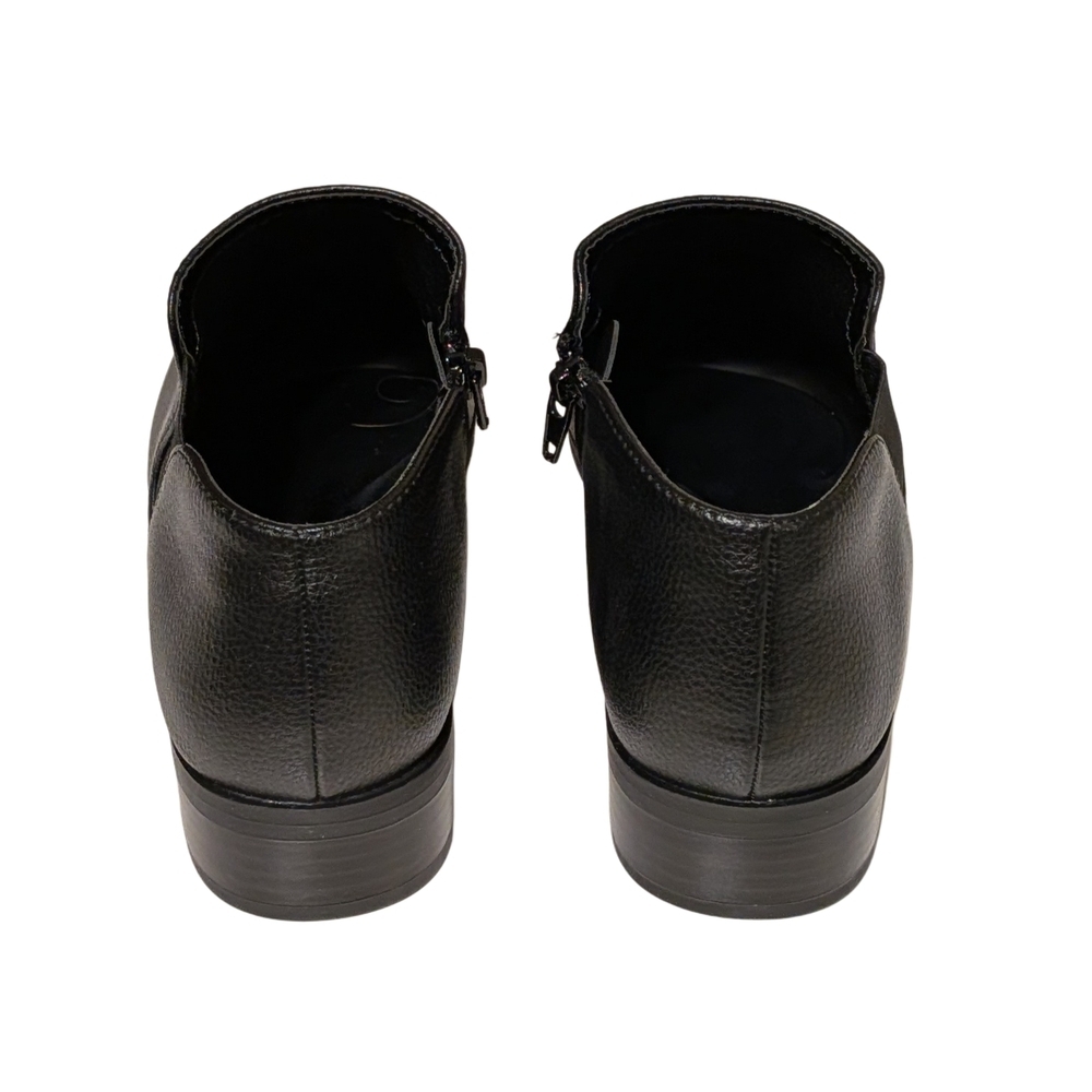 Kensie Black Leather Ankle Booties - Picture 2 of 9
